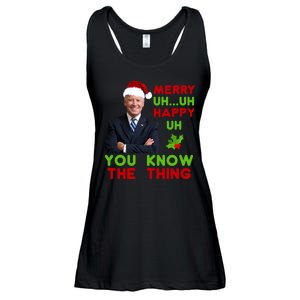 Funny Joe Biden Christmas Ladies Essential Flowy Tank