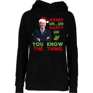 Funny Joe Biden Christmas Womens Funnel Neck Pullover Hood