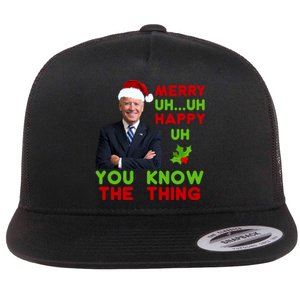 Funny Joe Biden Christmas Flat Bill Trucker Hat