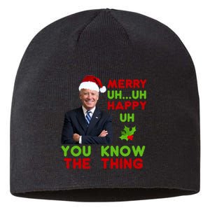 Funny Joe Biden Christmas Sustainable Beanie