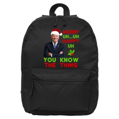 Funny Joe Biden Christmas 16 in Basic Backpack
