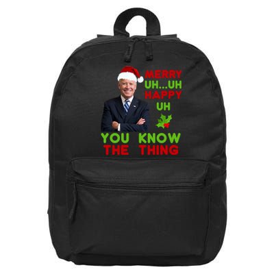 Funny Joe Biden Christmas 16 in Basic Backpack