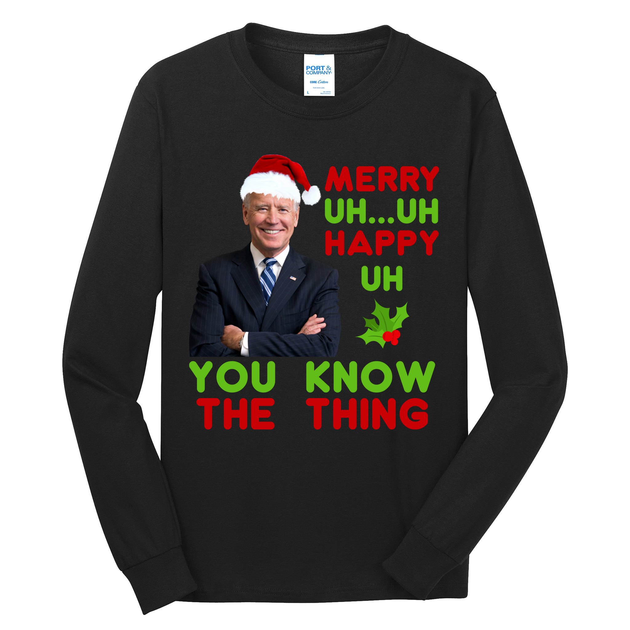 Funny Joe Biden Christmas Tall Long Sleeve T-Shirt