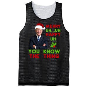 Funny Joe Biden Christmas Mesh Reversible Basketball Jersey Tank