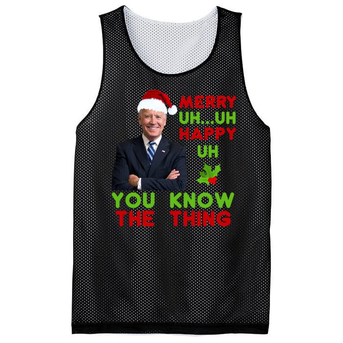 Funny Joe Biden Christmas Mesh Reversible Basketball Jersey Tank