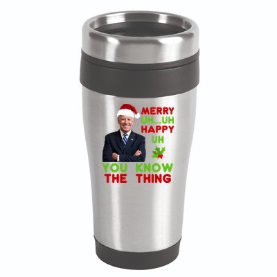 Funny Joe Biden Christmas 16oz Travel Tumbler