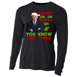 Funny Joe Biden Christmas Cooling Performance Long Sleeve Crew