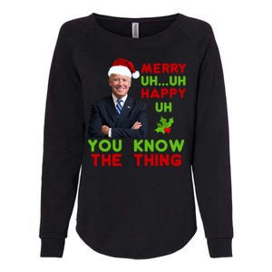 Funny Joe Biden Christmas Womens California Wash Sweatshirt