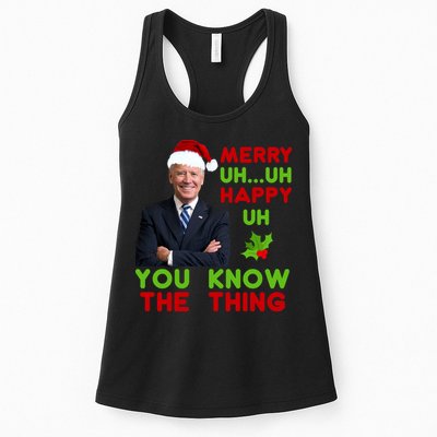 Funny Joe Biden Christmas Womens Tank Top