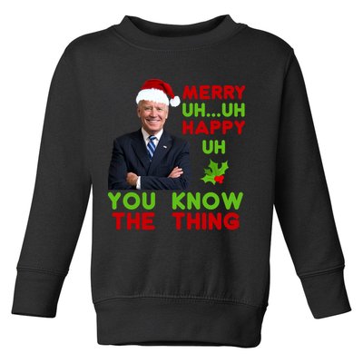 Funny Joe Biden Christmas Toddler Sweatshirt