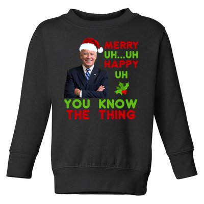 Funny Joe Biden Christmas Toddler Sweatshirt