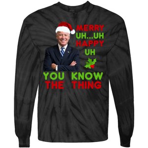 Funny Joe Biden Christmas Tie-Dye Long Sleeve Shirt