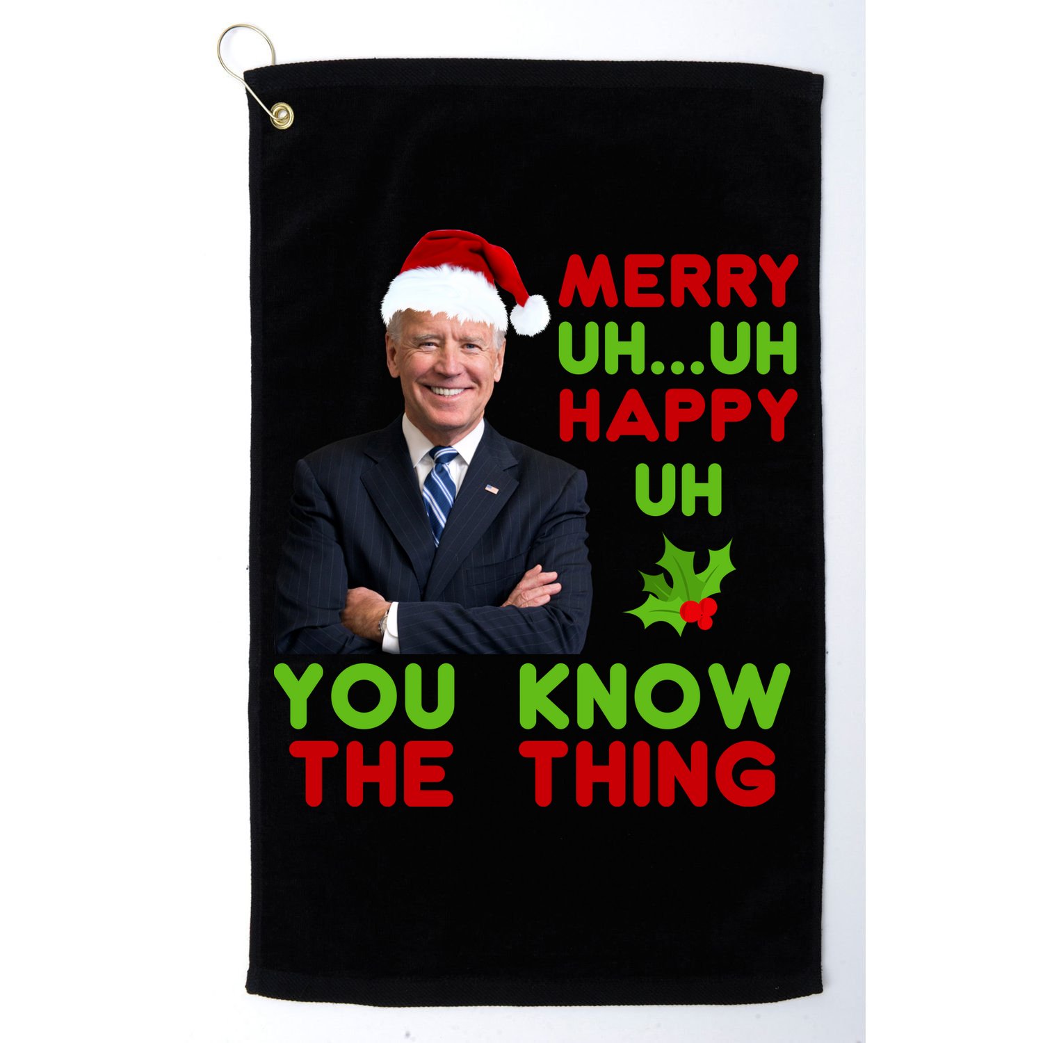 Funny Joe Biden Christmas Golf Towel