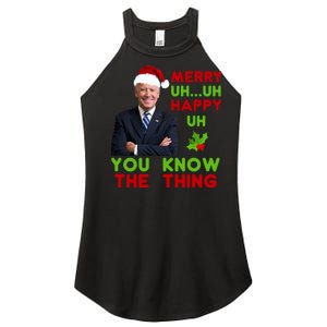 Funny Joe Biden Christmas Women's Perfect Tri Rocker Tank