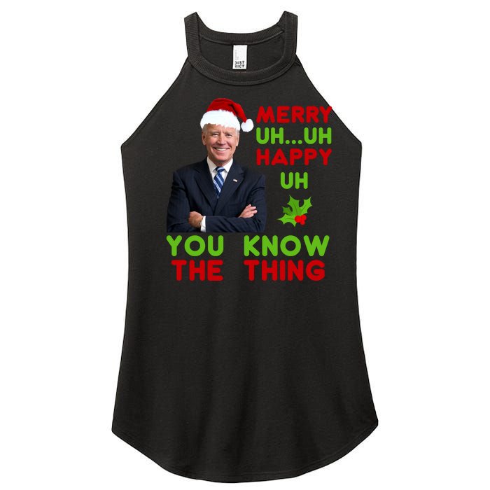 Funny Joe Biden Christmas Women's Perfect Tri Rocker Tank