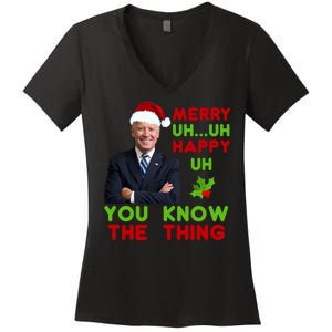 Funny Joe Biden Christmas Women's V-Neck T-Shirt