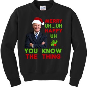 Funny Joe Biden Christmas Kids Sweatshirt