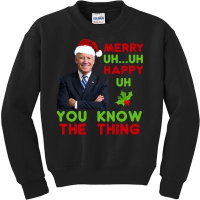 Funny Joe Biden Christmas Kids Sweatshirt