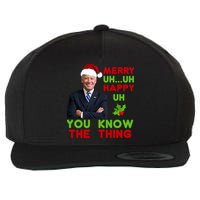 Funny Joe Biden Christmas Wool Snapback Cap