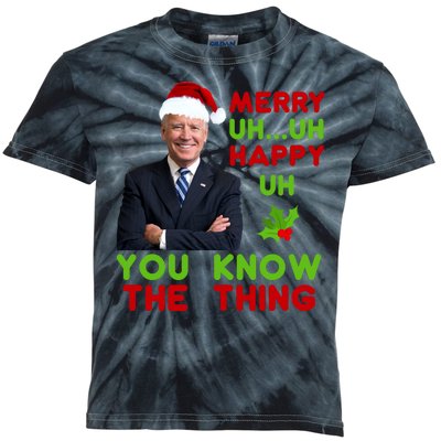 Funny Joe Biden Christmas Kids Tie-Dye T-Shirt