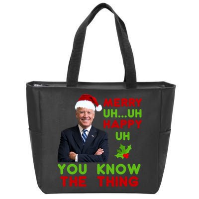 Funny Joe Biden Christmas Zip Tote Bag