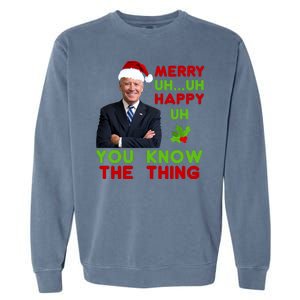 Funny Joe Biden Christmas Garment-Dyed Sweatshirt