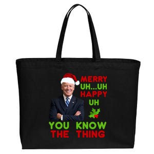 Funny Joe Biden Christmas Cotton Canvas Jumbo Tote