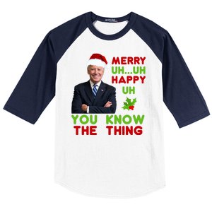 Funny Joe Biden Christmas Baseball Sleeve Shirt