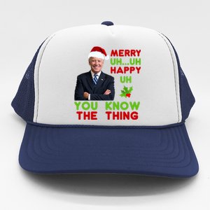 Funny Joe Biden Christmas Trucker Hat