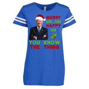 Funny Joe Biden Christmas Enza Ladies Jersey Football T-Shirt