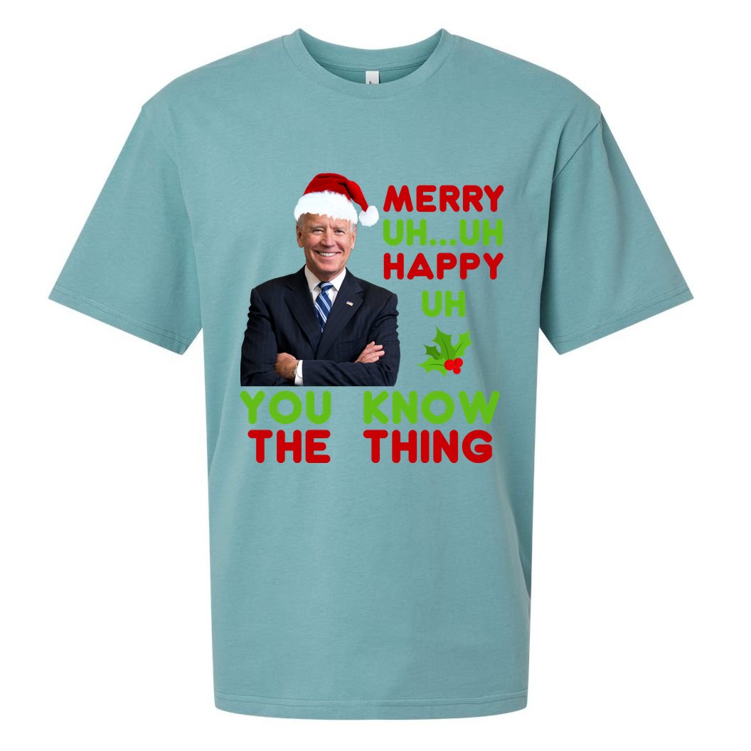 Funny Joe Biden Christmas Sueded Cloud Jersey T-Shirt