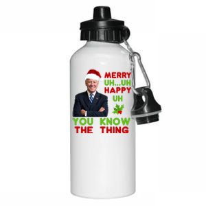 Funny Joe Biden Christmas Aluminum Water Bottle