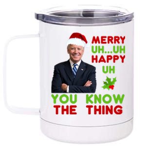 Funny Joe Biden Christmas 12 oz Stainless Steel Tumbler Cup