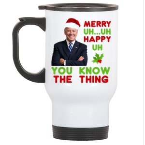 Funny Joe Biden Christmas Stainless Steel Travel Mug