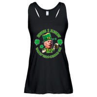 Funny Joe Biden Confused Saint Patricks Day Irish I Knew Ladies Essential Flowy Tank