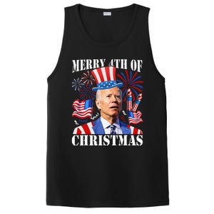 Funny Joe Biden Merry 4th Of Christmas 4th Of July Firework PosiCharge Competitor Tank