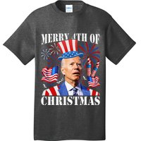 Funny Joe Biden Merry 4th Of Christmas 4th Of July Firework T-Shirt