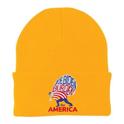 Funny Joe Biden Burden Vote Trump 2024 Pro Election Choice Knit Cap Winter Beanie