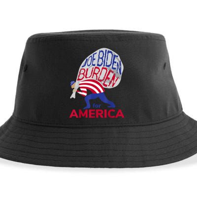 Funny Joe Biden Burden Vote Trump 2024 Pro Election Choice Sustainable Bucket Hat