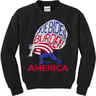 Funny Joe Biden Burden Vote Trump 2024 Pro Election Choice Kids Sweatshirt