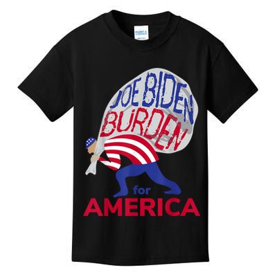 Funny Joe Biden Burden Vote Trump 2024 Pro Election Choice Kids T-Shirt