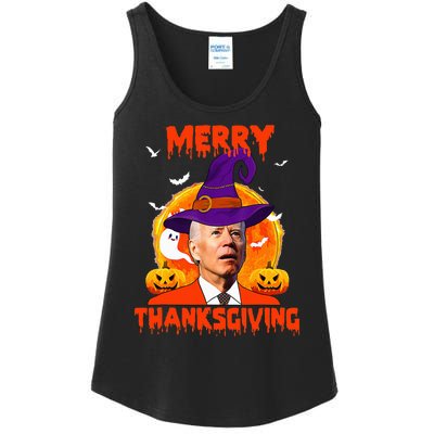 Funny Joe Biden Merry Thanksgiving Confused Happy Halloween Ladies Essential Tank