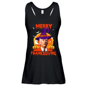 Funny Joe Biden Merry Thanksgiving Confused Happy Halloween Ladies Essential Flowy Tank