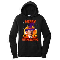 Funny Joe Biden Merry Thanksgiving Confused Happy Halloween Women's Pullover Hoodie