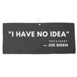 Funny Joe Biden I Have No Idea Large Microfiber Waffle Golf Towel