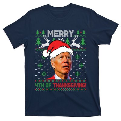 Funny Joe Biden Merry Thanksgiving Ugly Christmas Sweater T-Shirt