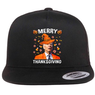 Funny Joe Biden Happy Halloween Merry Thanksgiving Flatbill Hat