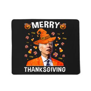 Funny Joe Biden Happy Halloween Merry Thanksgiving Mousepad