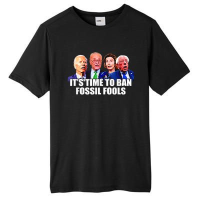 Funny Joe Biden It's Time To Ban Fossil Fools Anti Liberals Tall Fusion ChromaSoft Performance T-Shirt