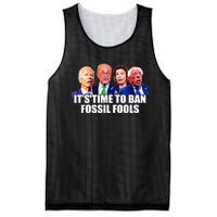 Funny Joe Biden It's Time To Ban Fossil Fools Anti Liberals Mesh Reversible Basketball Jersey Tank